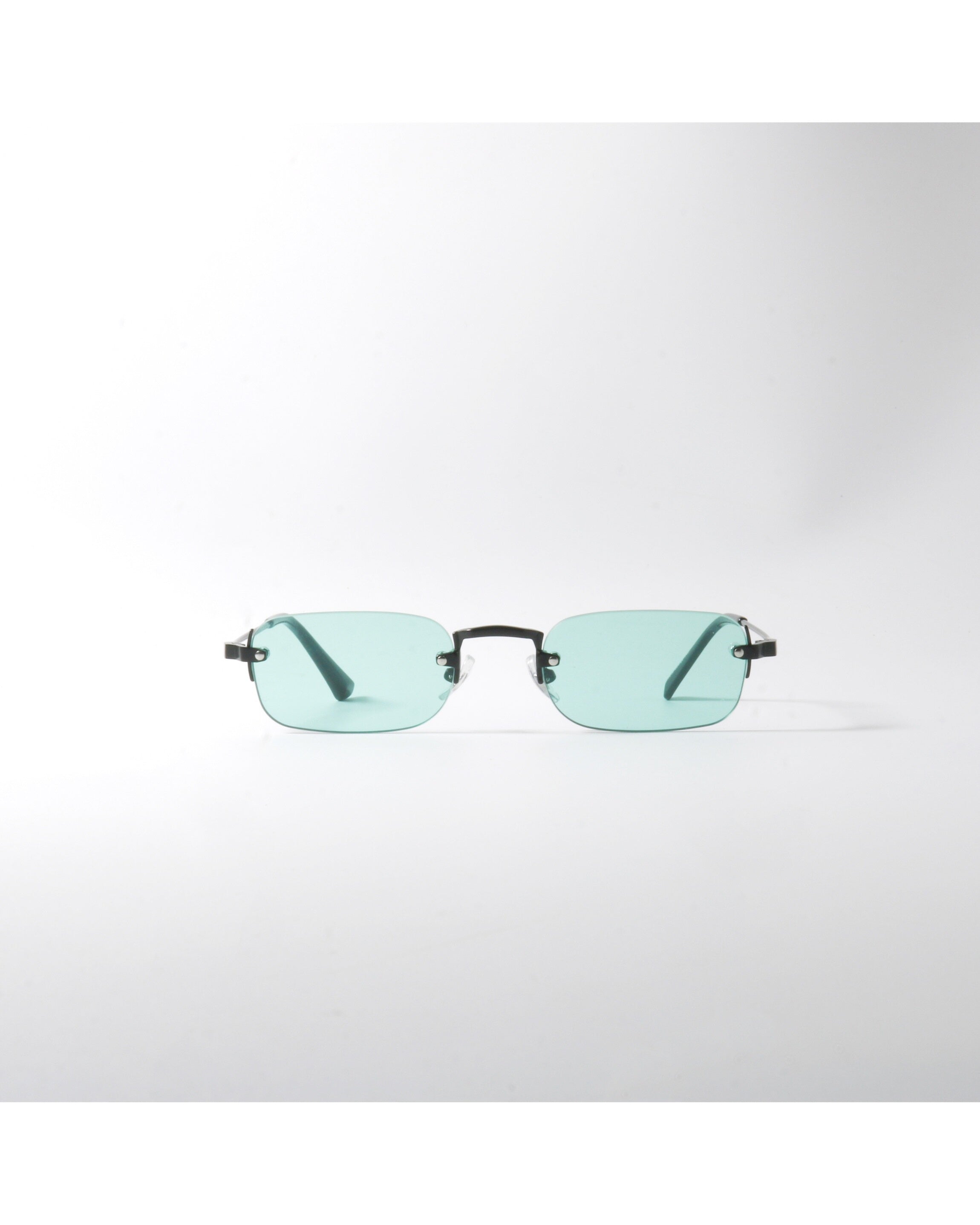 Rimless Mint Rectangle Sunglasses