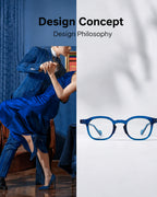 Retro Sapphire Oval Frames