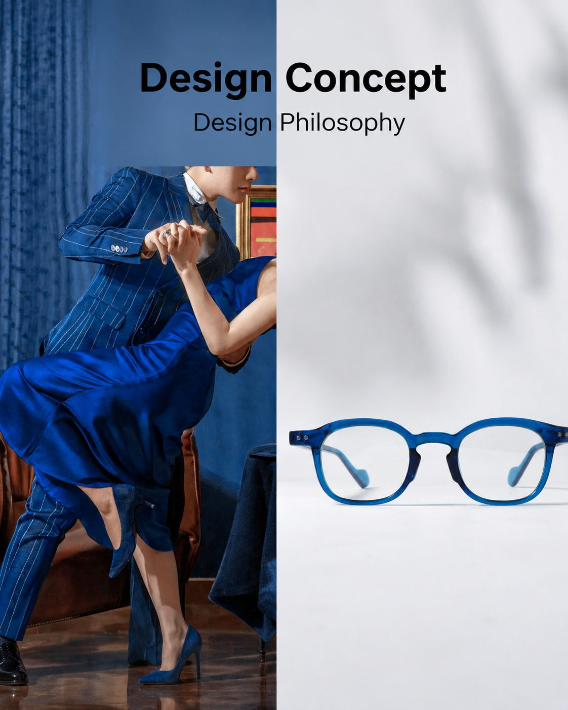 Retro Sapphire Oval Frames