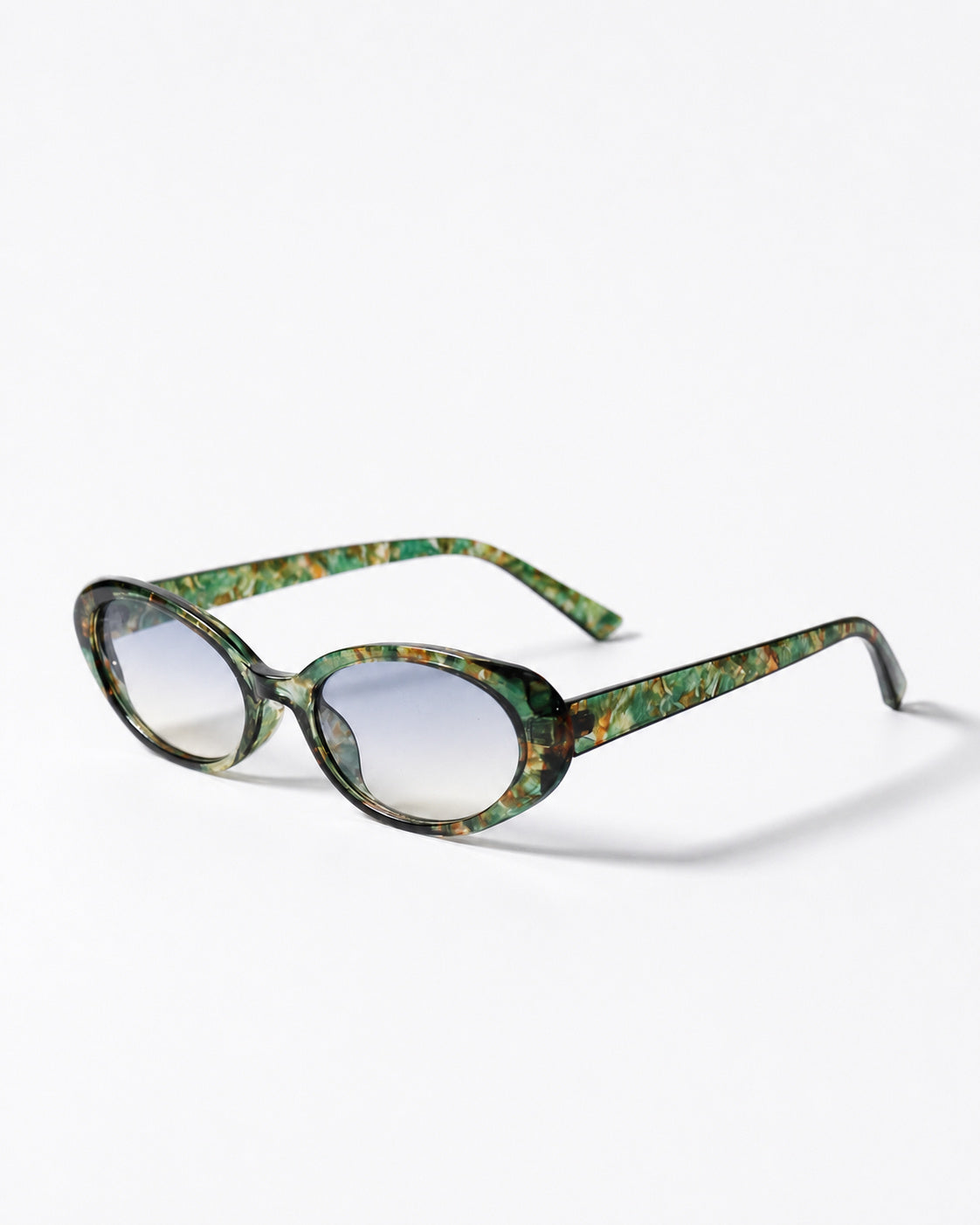 Retro Oval Floral Sunglasses