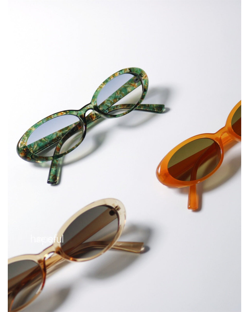 Retro Oval Floral Sunglasses