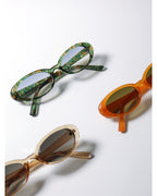 Retro Oval Floral Sunglasses