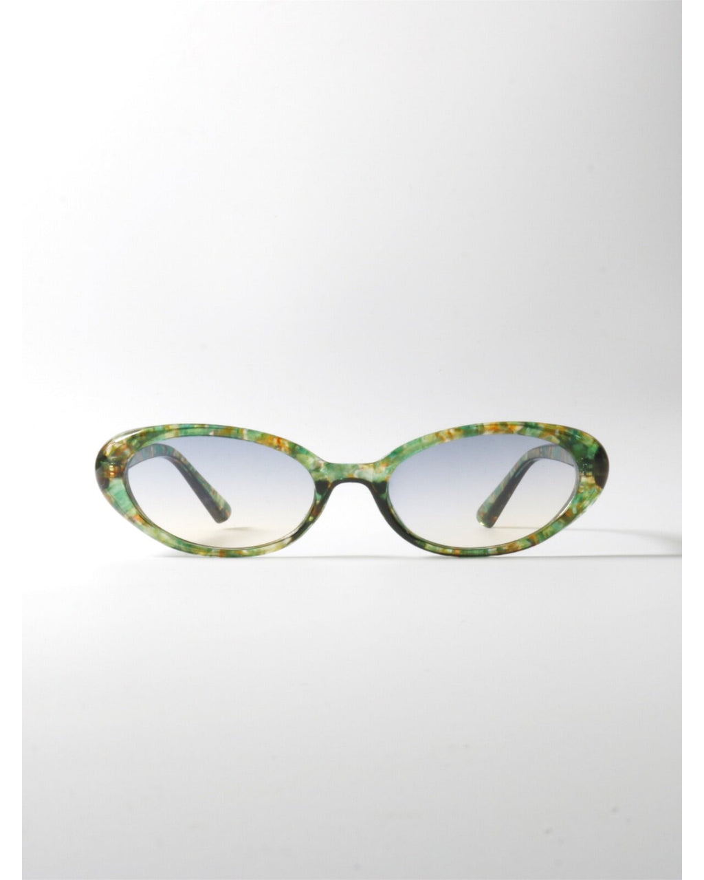 Retro Oval Floral Sunglasses