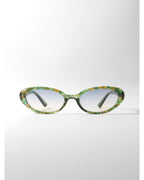 Retro Oval Floral Sunglasses