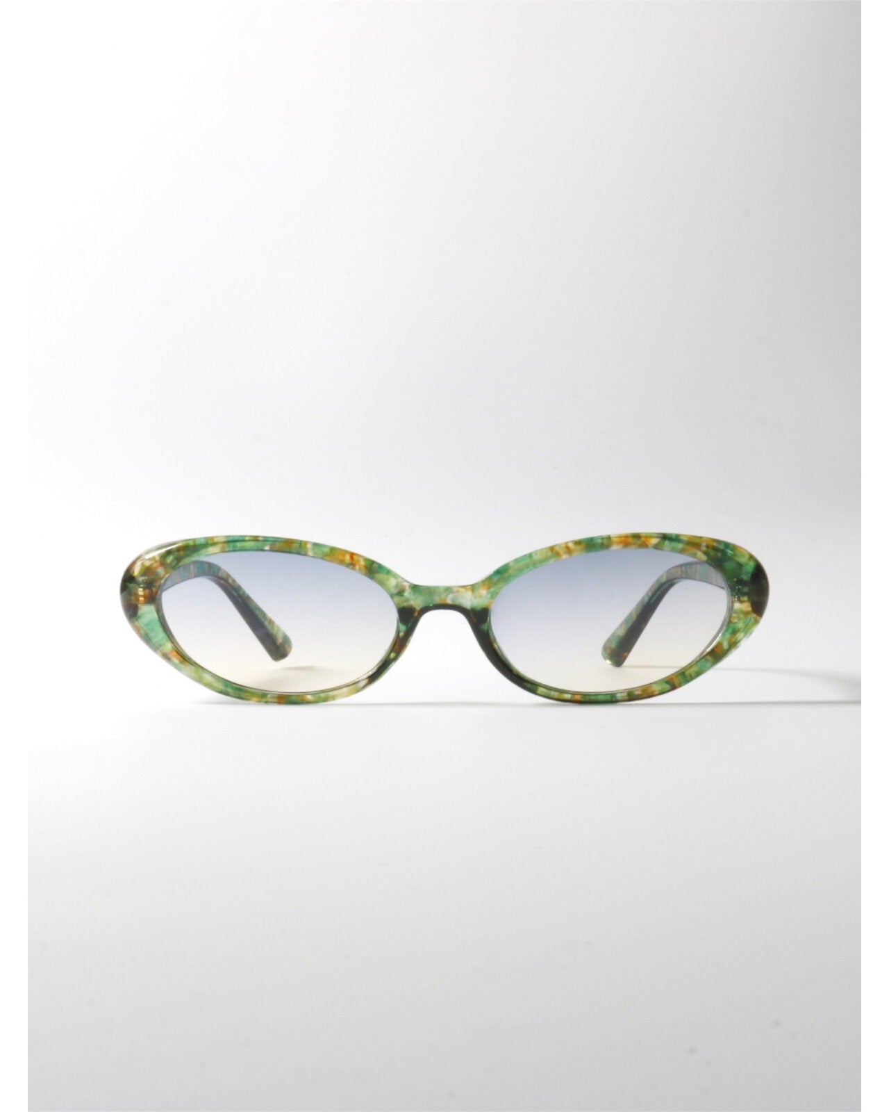 Retro Oval Floral Sunglasses