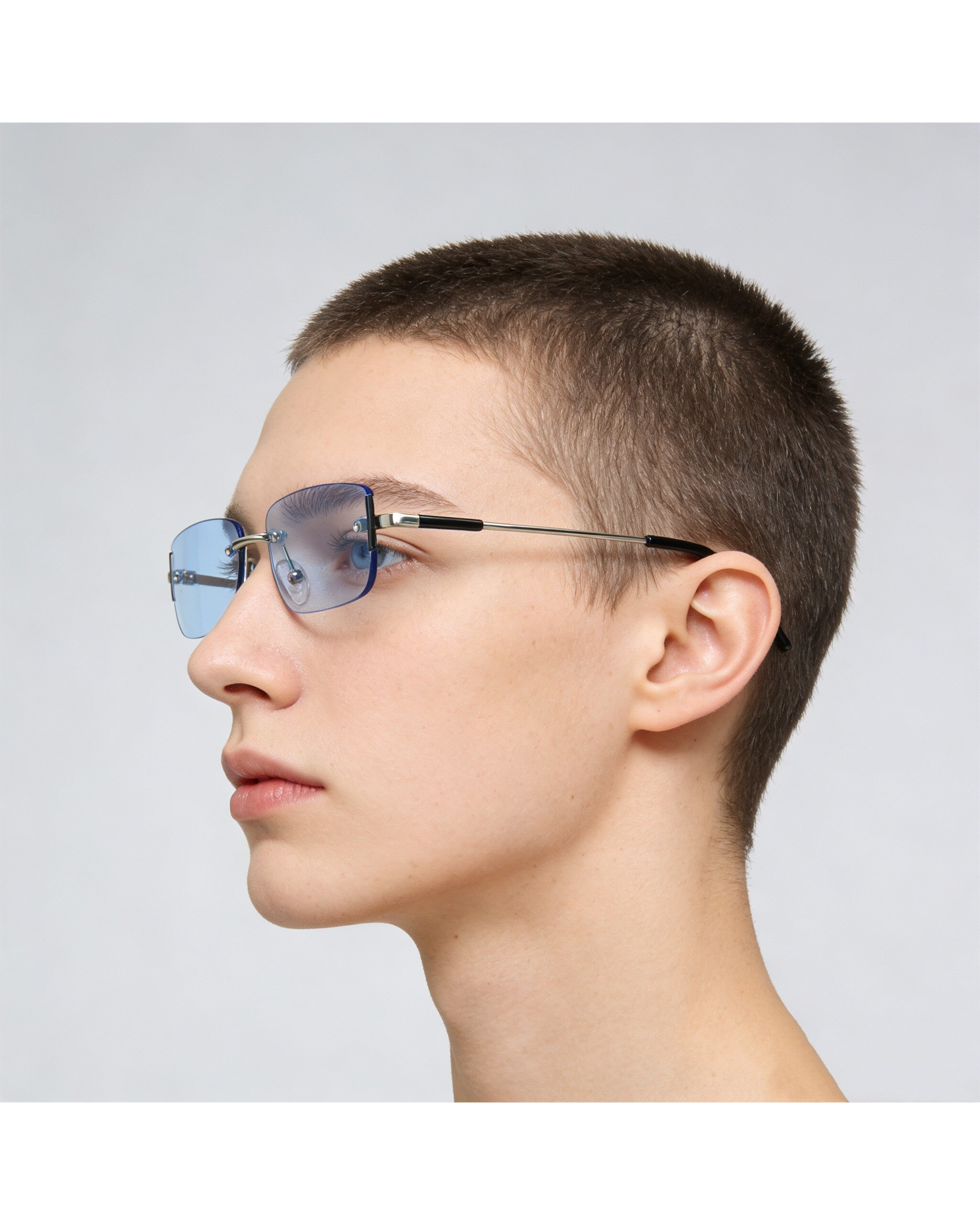 Rimless Rectangle Uv400 Shades