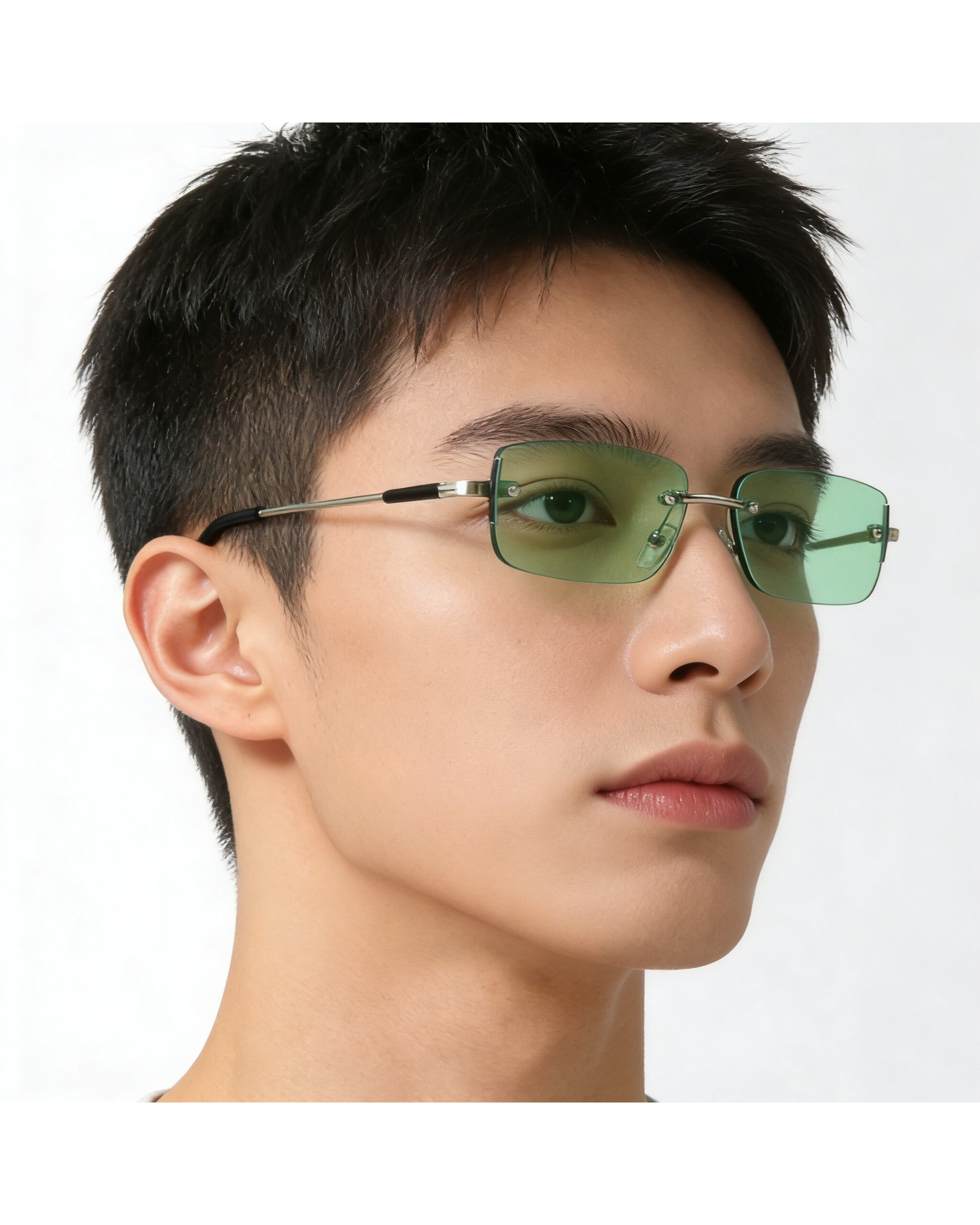 Rimless Rectangle Uv400 Shades