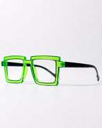 Neon Green Square Tr90 Frames