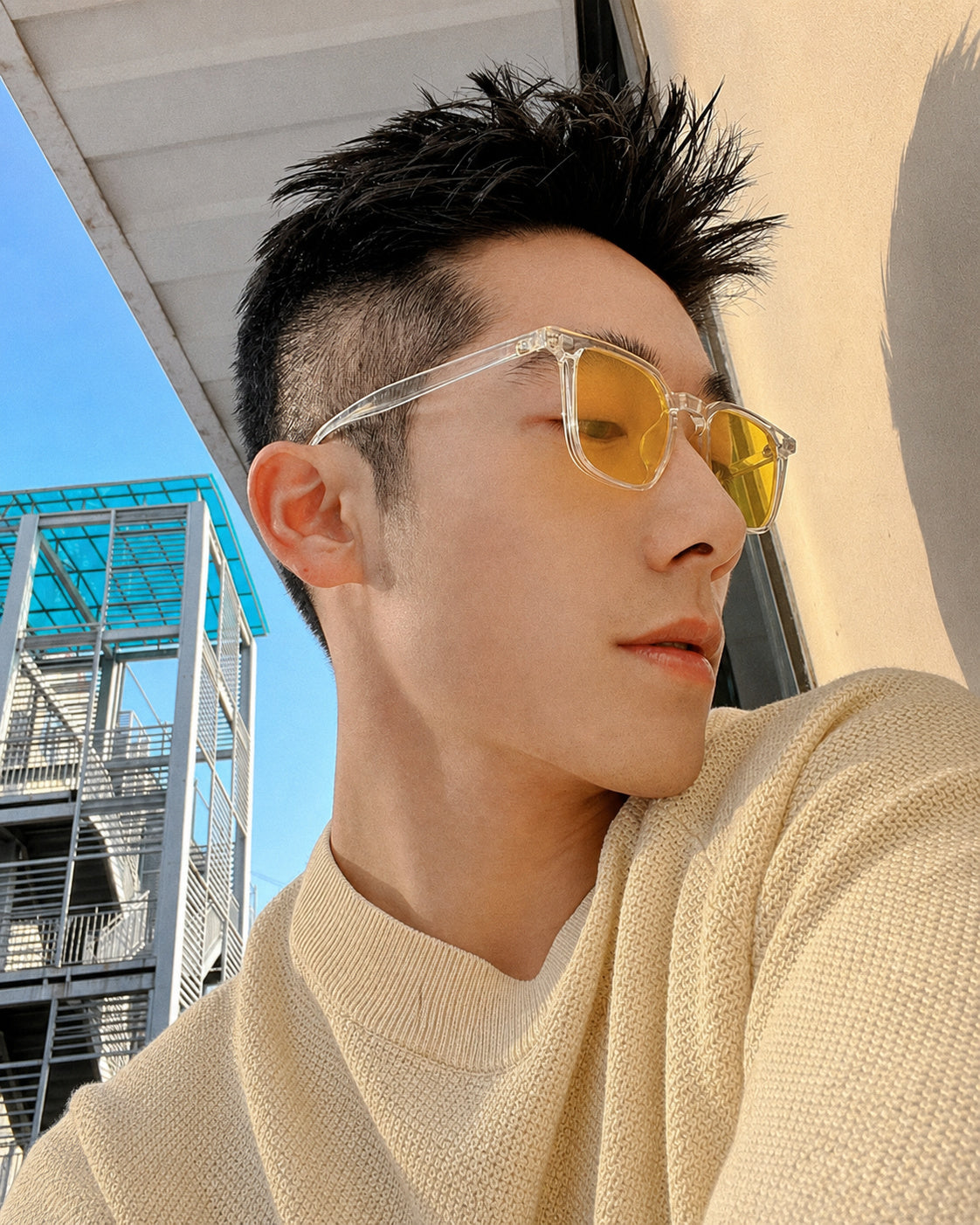 Yellow Polarized Square Shades