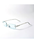 Rimless Rectangle Uv400 Sunglasses