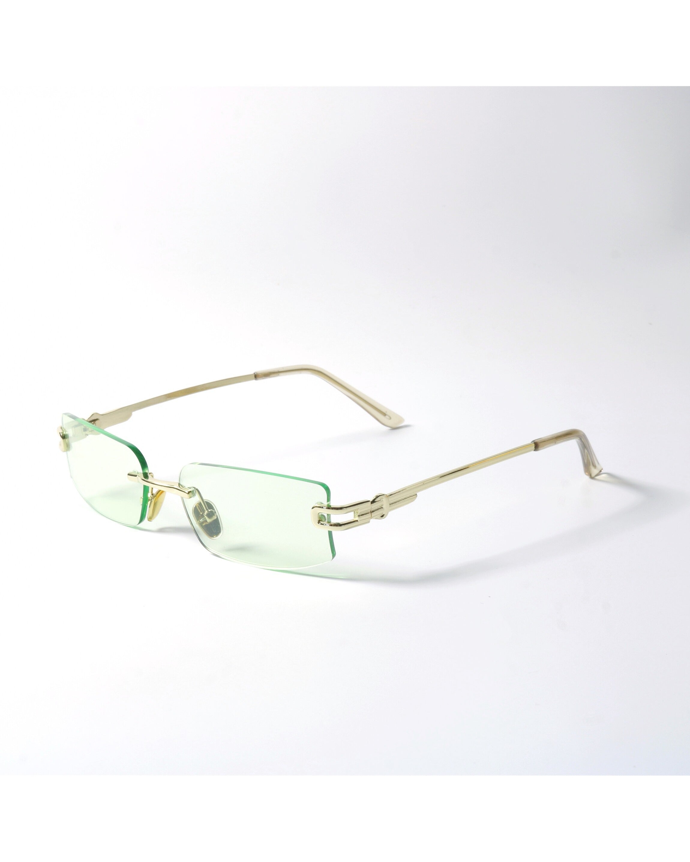 Rimless Rectangle Uv400 Sunglasses