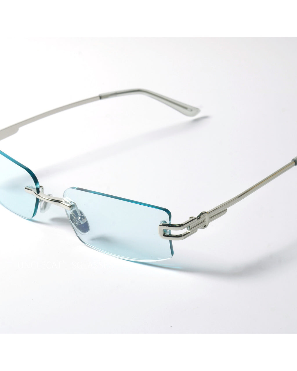 Rimless Rectangle Uv400 Sunglasses