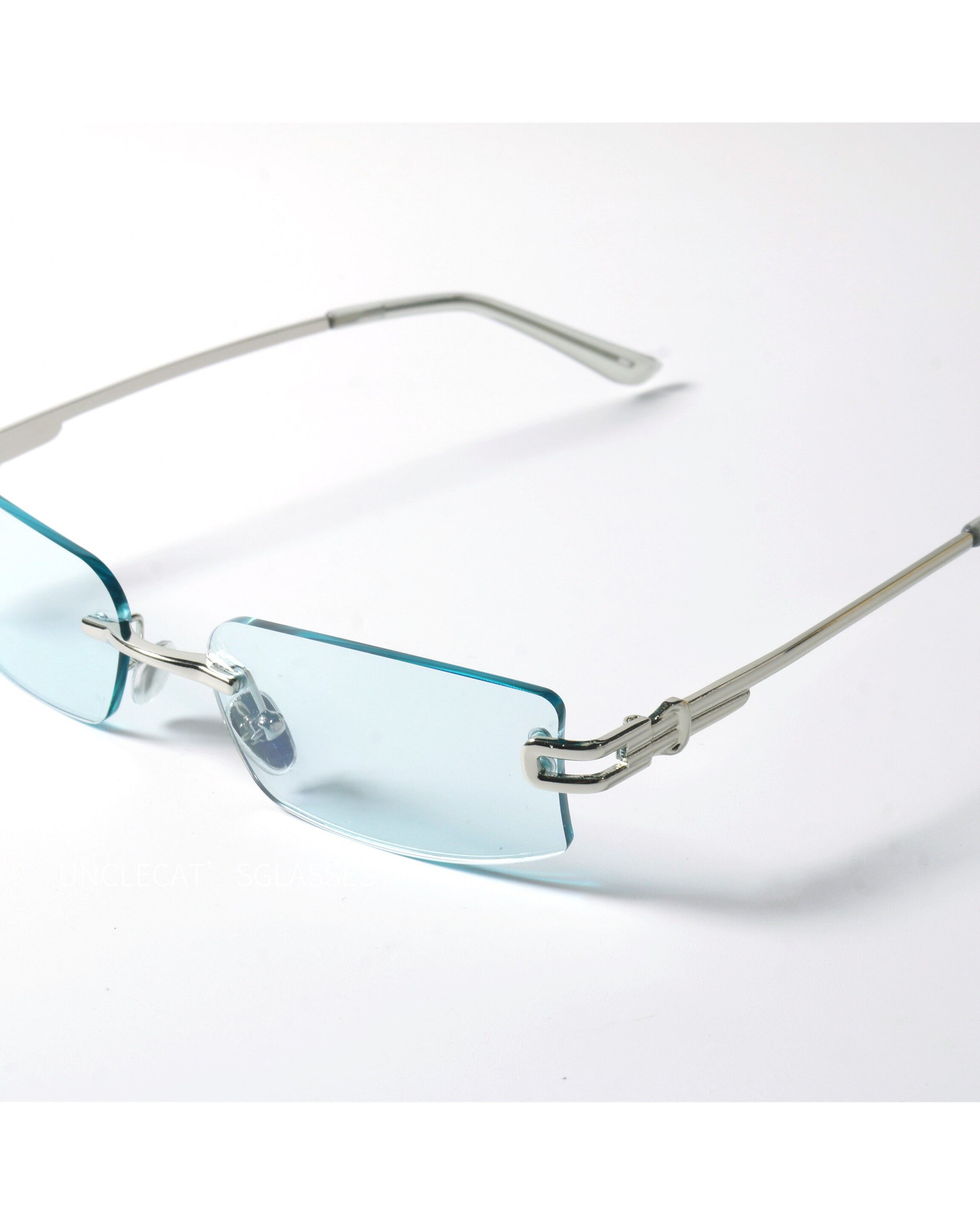 Rimless Rectangle Uv400 Sunglasses