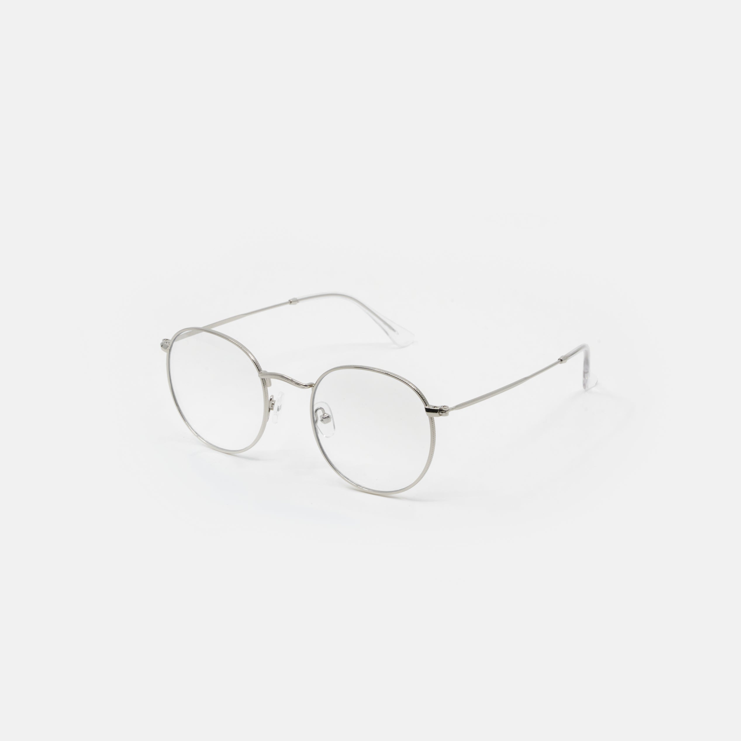 Felix Clear-Lens Fashion Glasses – Silver