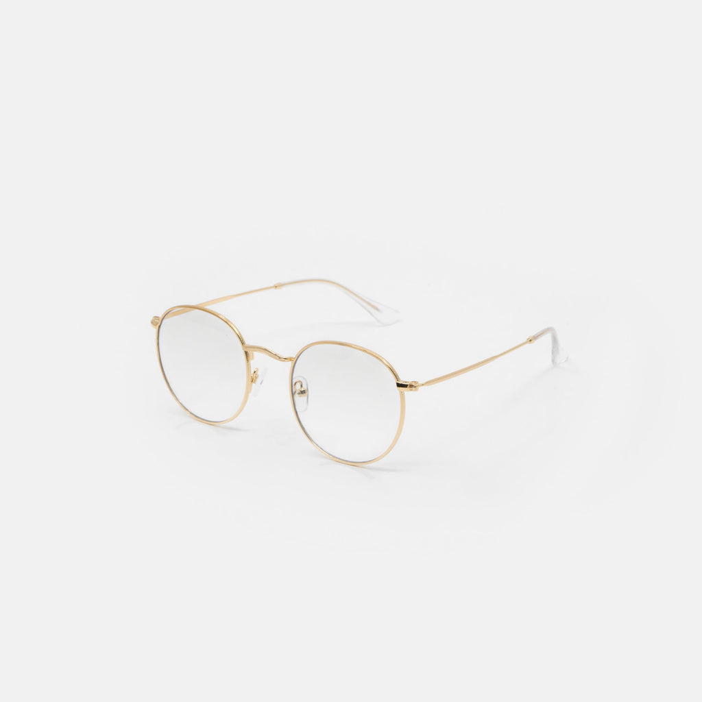Felix Clear-Lens Fashion Glasses – Gold