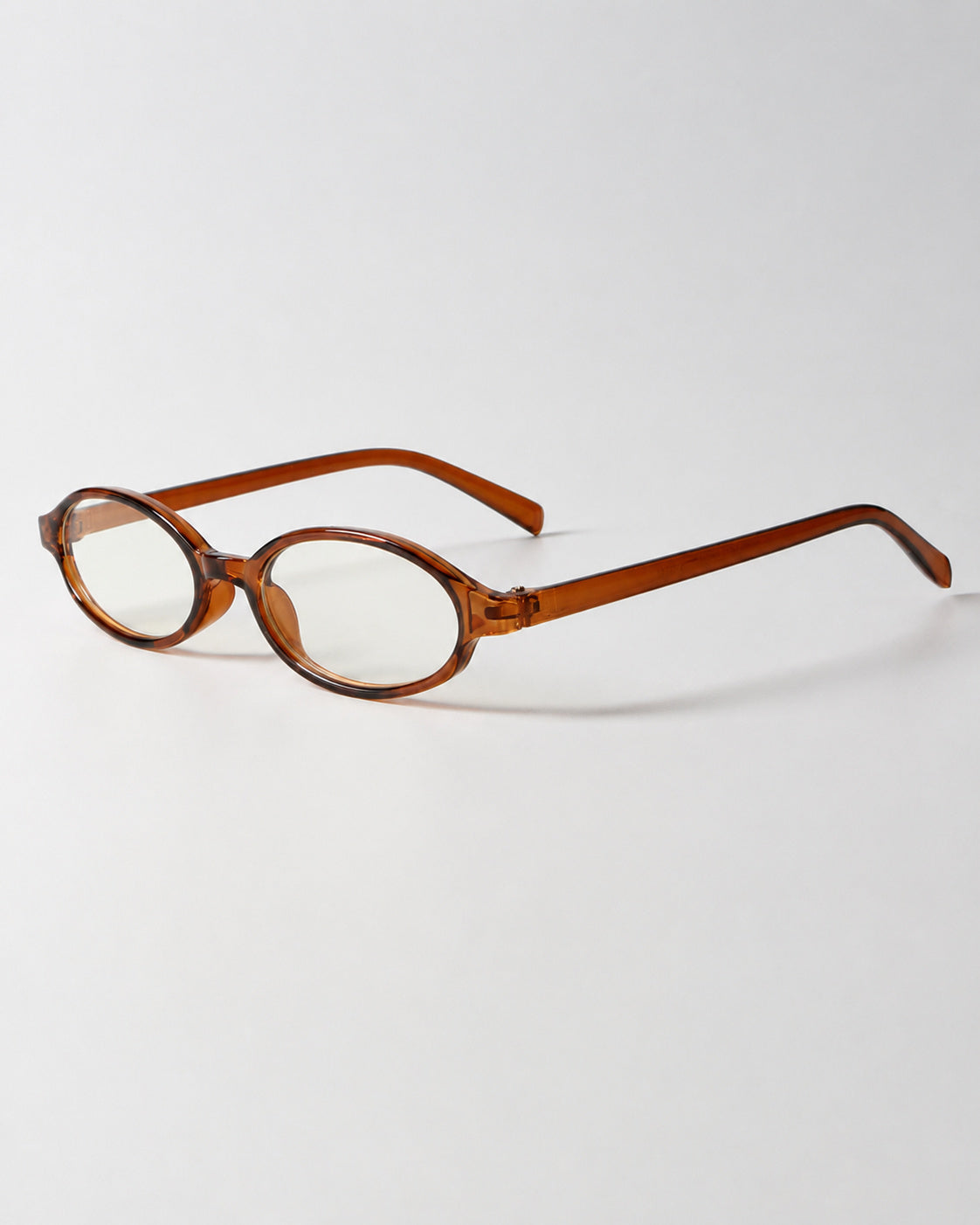 Retro Deep-tea Oval Glasses