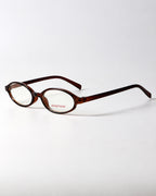 Retro Deep-tea Oval Glasses
