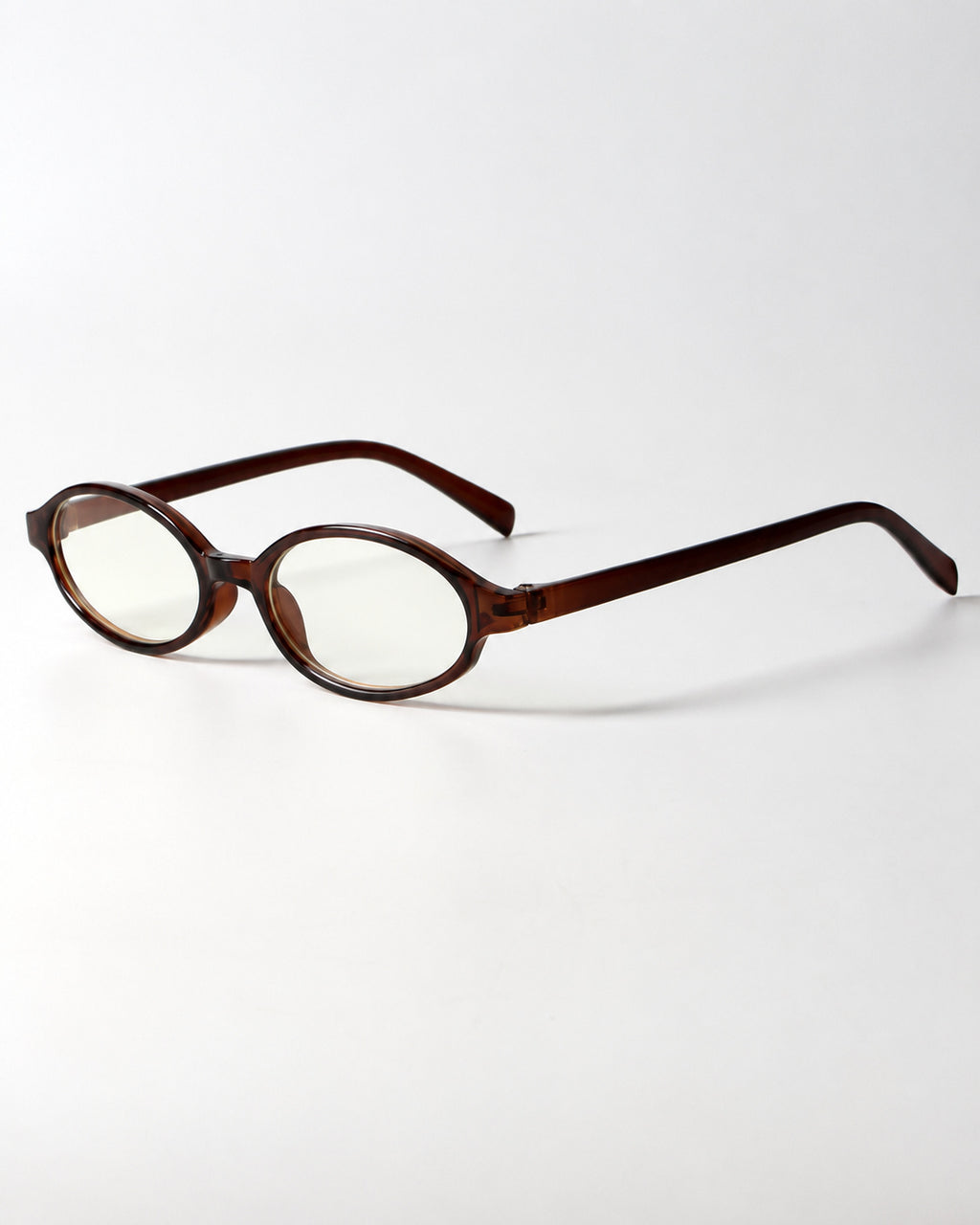Retro Deep-tea Oval Glasses