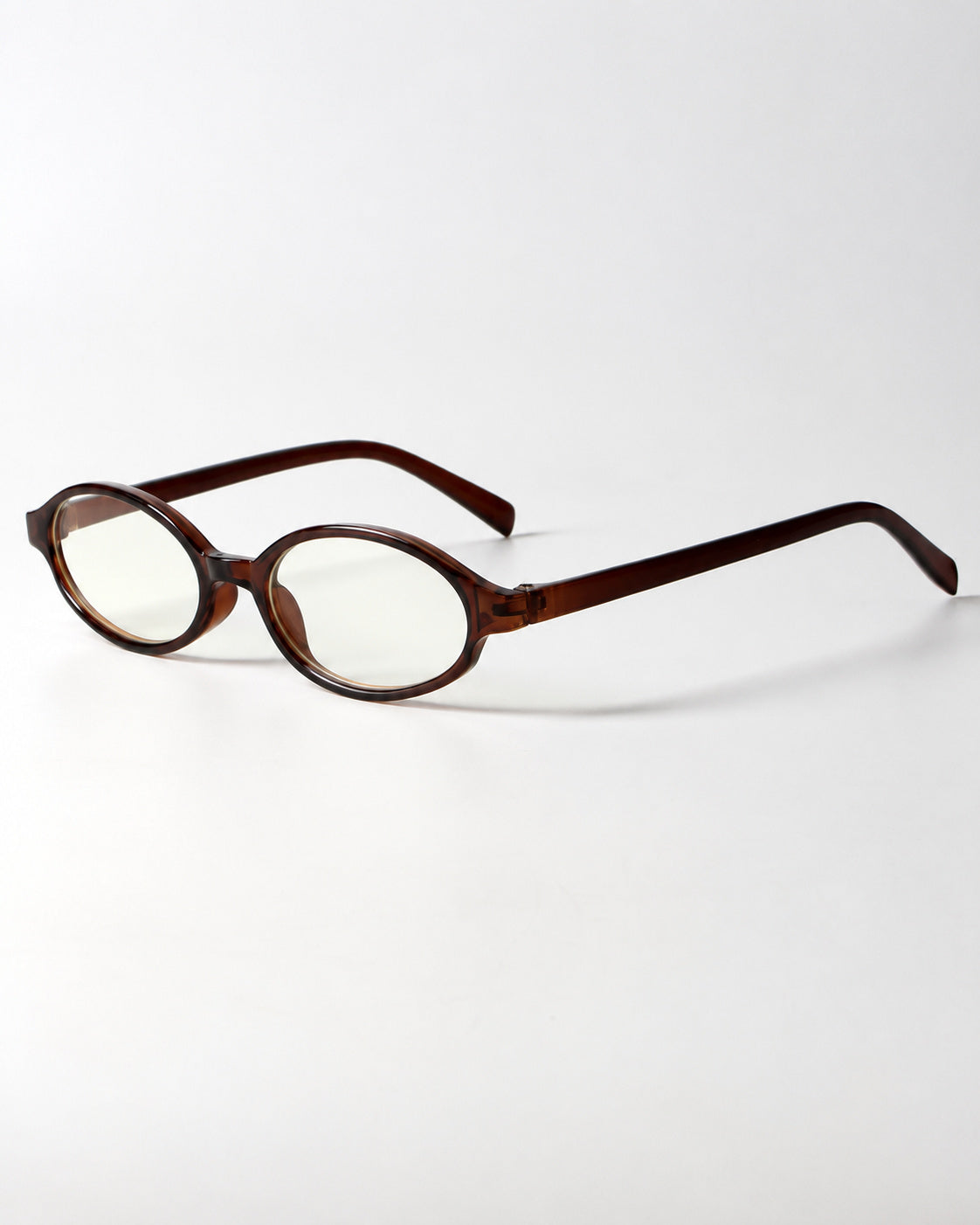 Retro Deep-tea Oval Glasses