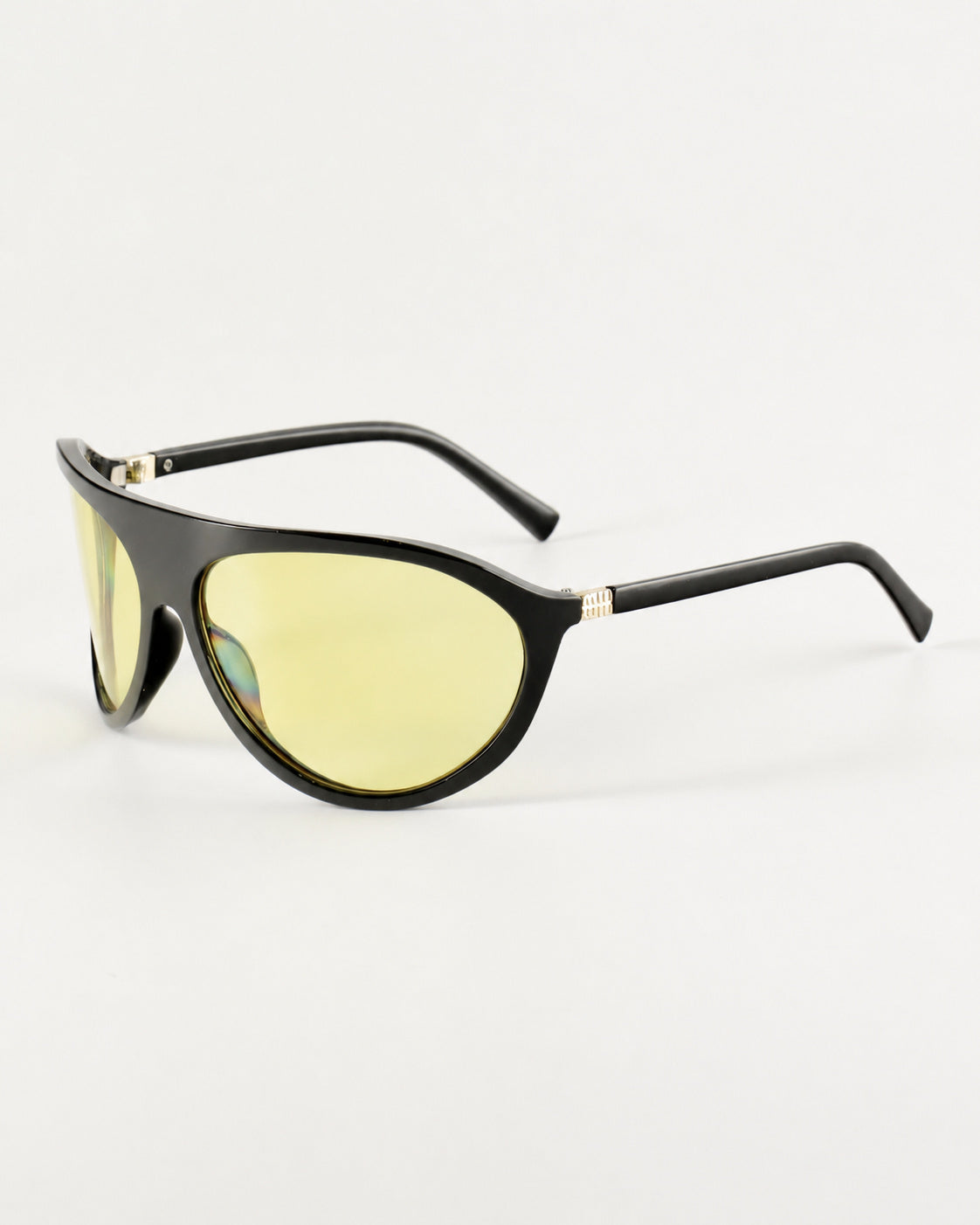 Wraparound Shield Aviator Sunglasses