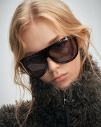 Wraparound Shield Aviator Sunglasses