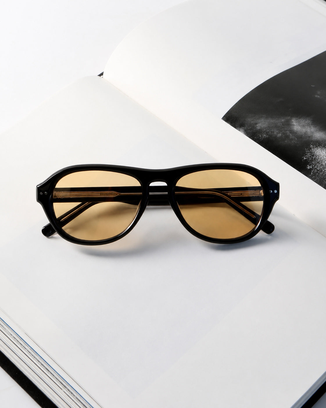Retro Amber Oval Shades