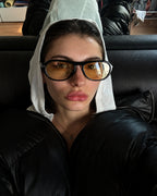 Retro Amber Oval Shades