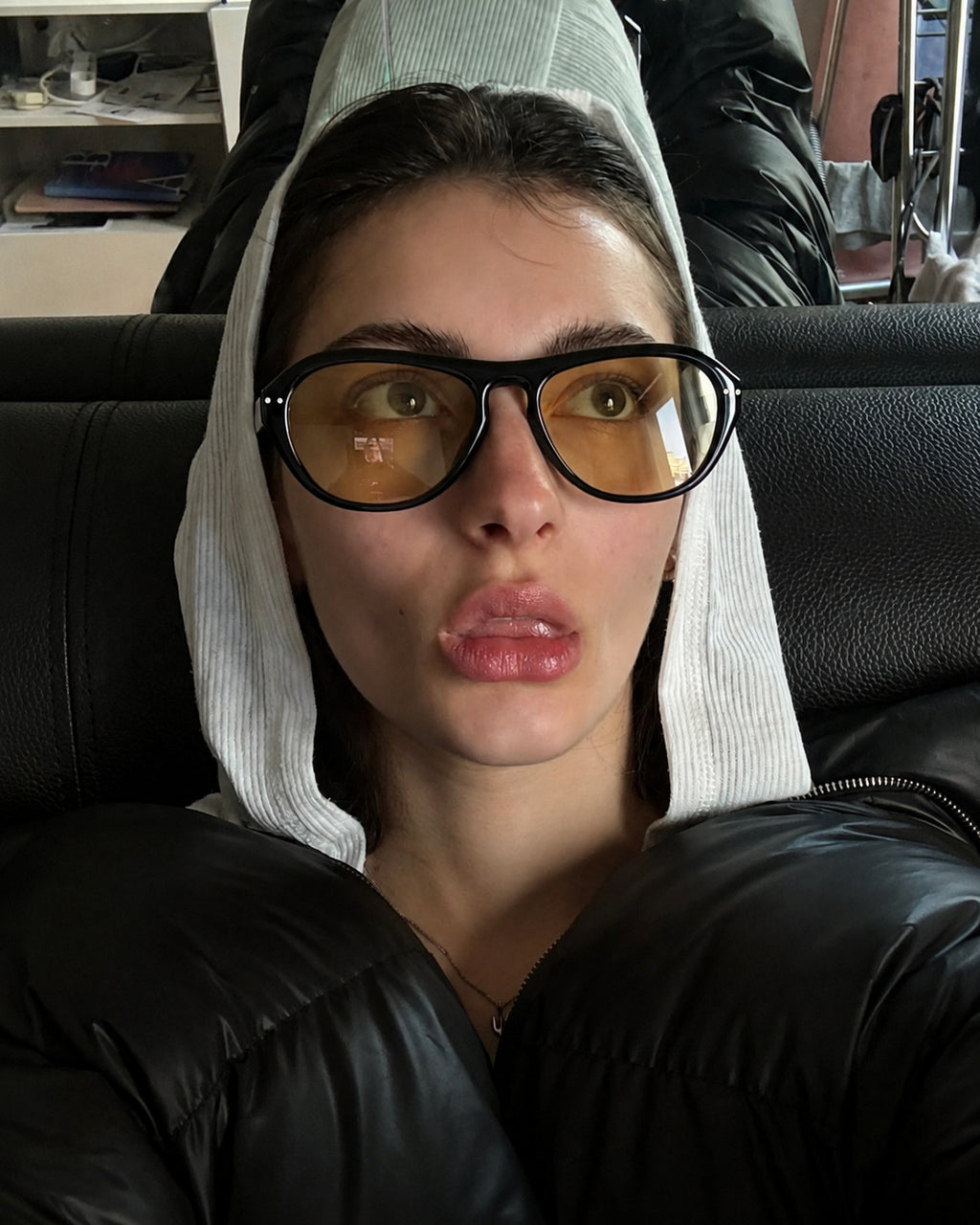 Retro Amber Oval Shades
