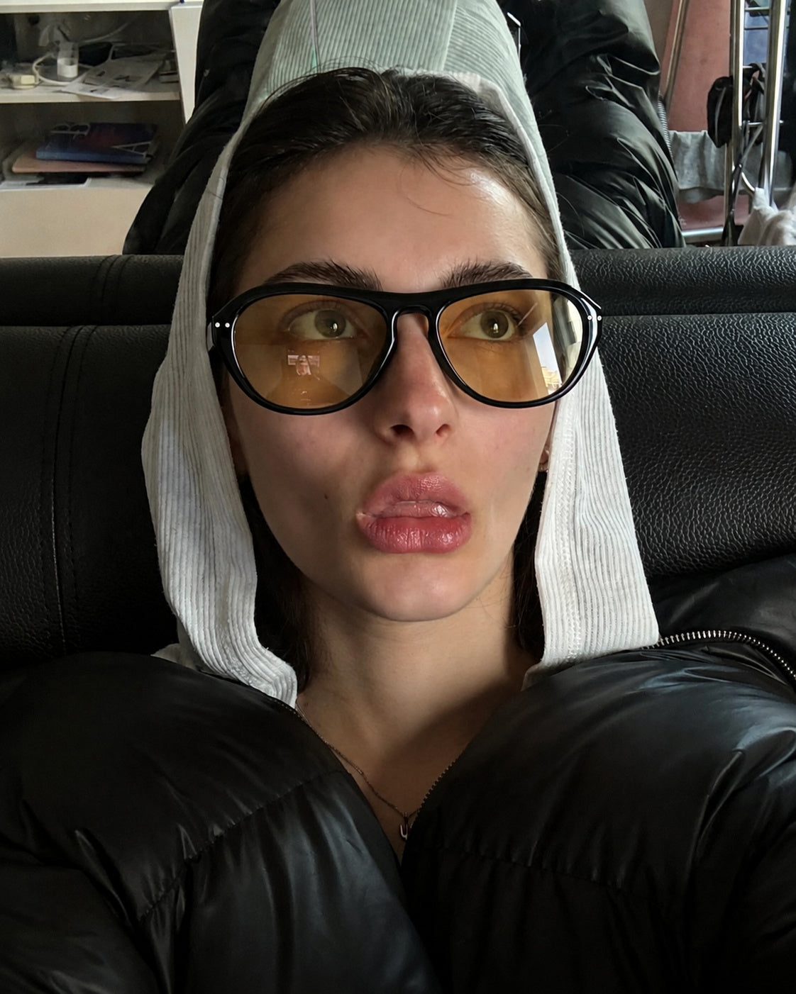Retro Amber Oval Shades