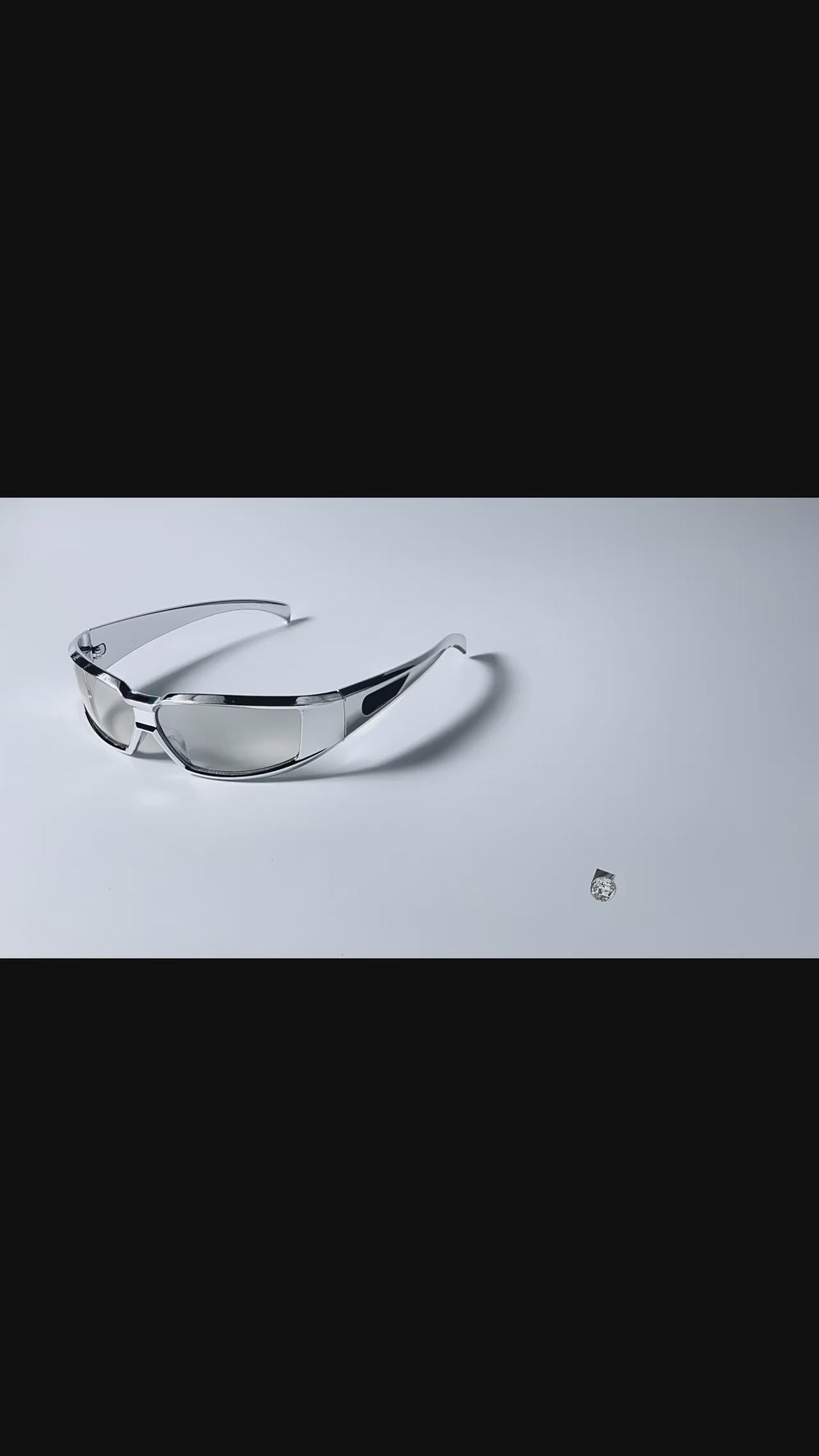Z1986|V|01|Liquid-silver Wrap Sunglasses