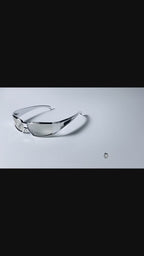 Z1986|V|01|Liquid-silver Wrap Sunglasses