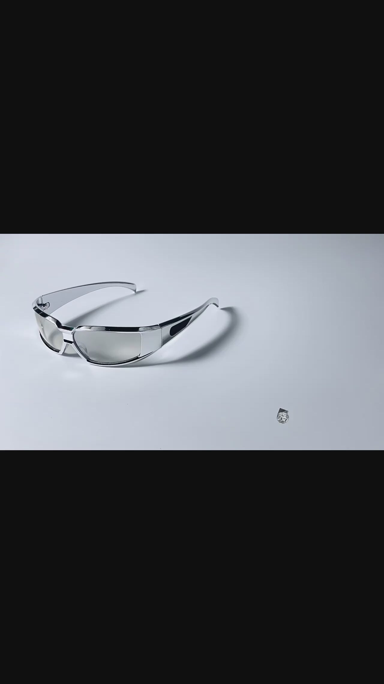 Z1986|V|01|Liquid-silver Wrap Sunglasses