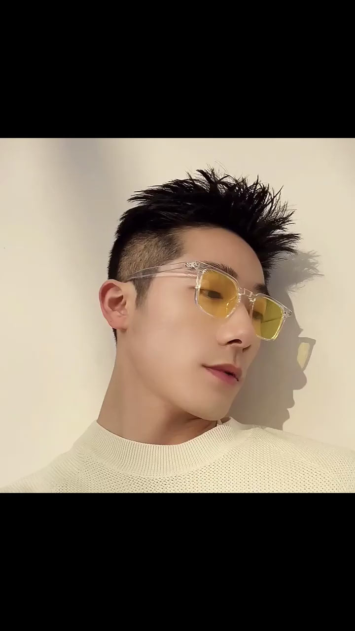 Z1986|V|01|Yellow Polarized Square Shades