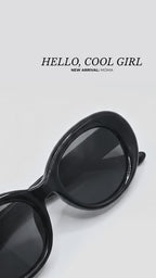 Moma Tortoiseshell Oval Sunglasses with Dark Lenses