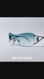 Z1986|V|01|Mint Blue Shield Sunnies