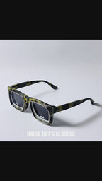 Z1986|V|01|Camo Square UV400 Sunglasses