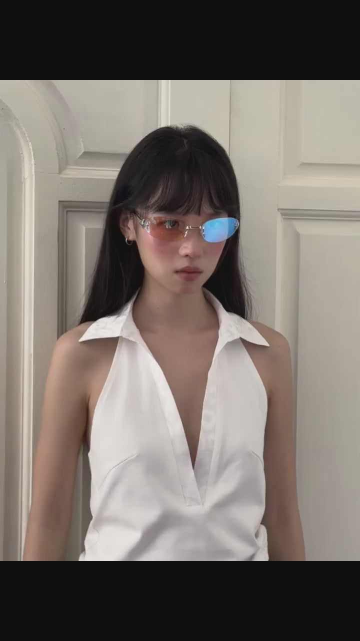 Rimless Star Cat-eye Shades | Zoriae product video | 2607170016445652_en_01