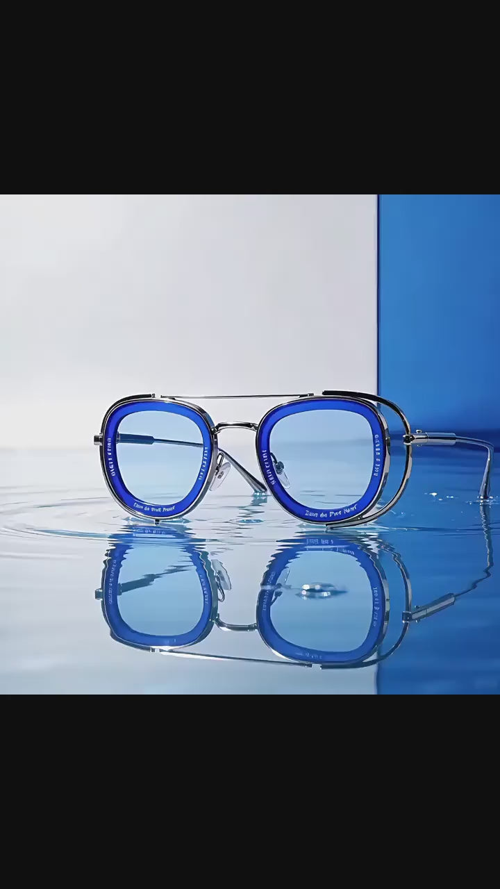 Z1986|V|01|Klein Blue Techwrap Sunglasses
