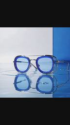 Z1986|V|01|Klein Blue Techwrap Sunglasses
