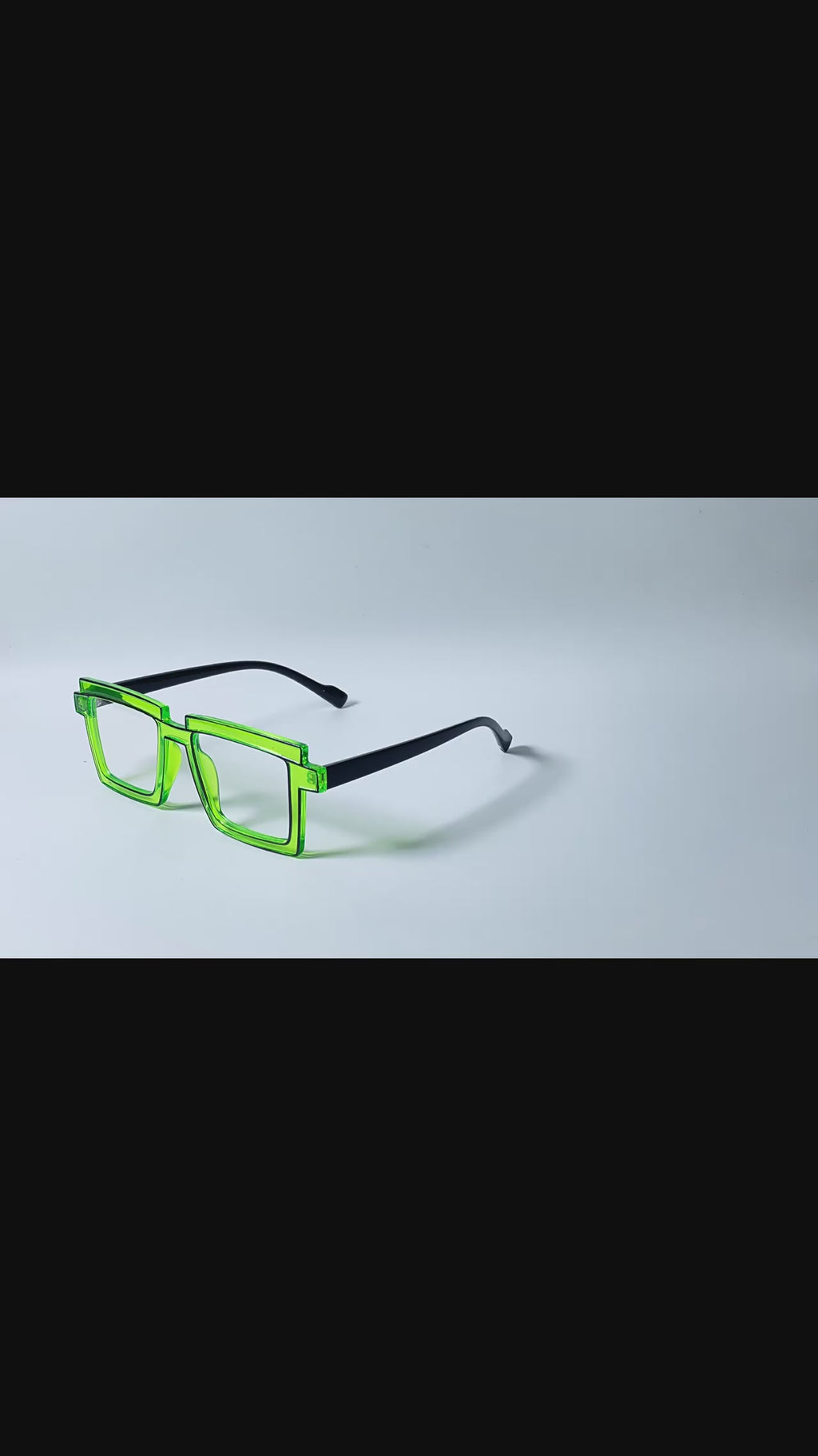 Z1986|V|01|Neon Green Square Tr90 Frames