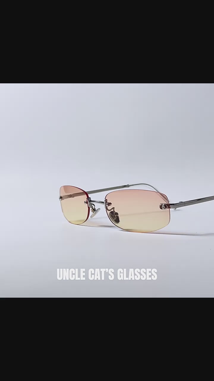 Z1986|V|01|Rimless Peach-glow Shield Shades